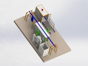 Halbautomatische elektrostatische Beschichtungslinie 