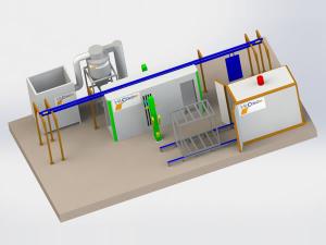  Halbautomatische elektrostatische Beschichtungslinie 